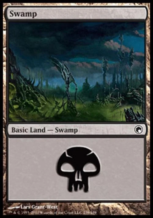 Swamp (239) -Foil Medium Play MTG Scars of Mirrodin - Image 1 of 1