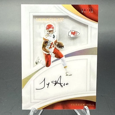 2017 Immaculate Tyreek Hill Shadowbox ON CARD Auto Autograph #/99 - Image 1 of 2