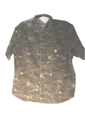 Carhart Rugged Flex Camo Shirt,Size 2XL, Short Sleeve,Relax Fit, Hunting,Fishing - Image 1 of 4
