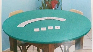 Corredocasa Copritavolo Verde Double Face Gommato Sottotovaglia in PVC Con Elast - Foto 1 di 12