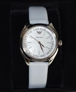 Emporio Armani AR11032 Damenuhr Armbanduhr Watch Geschenkbox Leder grau - Bild 1 von 10