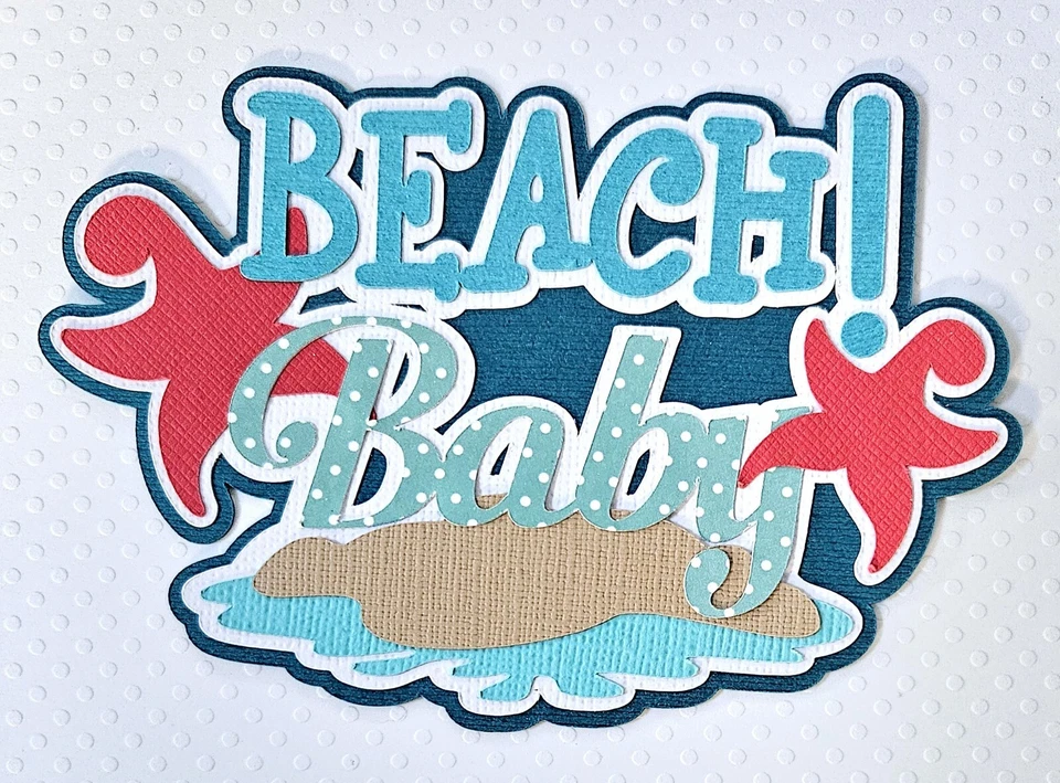Título Beach Baby Boy. Álbum de recortes, piezas de papel para hacer tarjetas Foto 1 de 1