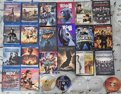Blu Ray & DVD lot 28 MOVIES. 14 Blu Ray & 14 DVD'S. Great Movies See Pics. - Image 1 of 3