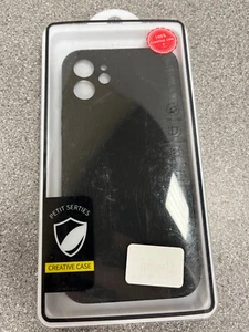 iPhone 12 Black Phone Case - Picture 1 of 6