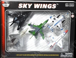 Motormax Skywings - 5 x Military Jets Boxed Set - Aircraft Airplane Diecast Toys - Picture 1 of 1