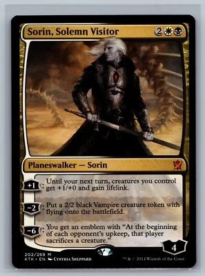 Magic The Gathering Khans of Tarkir Sorin, Solemn Visitor #202/269 MTG TCG CCG - Image 1 of 2