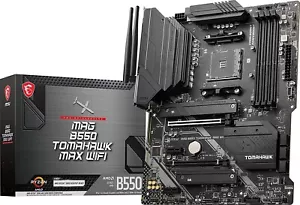 (Factory Refurbished) MSI MAG B550 TOMAHAWK MAX WIFI AM4 M.2 ATX Motherboard - Picture 1 of 6