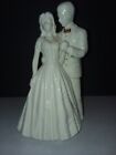 Formalities by Baum Bros Bride & Groom All White with 24k Gold Gild Accent Trim