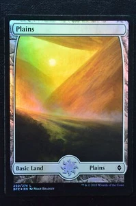 Magic The Gathering MTG PLAINS (250) FOIL FULL ART Battle for Zendikar LP Played - Picture 1 of 2