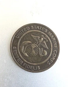 Vintage US Marine Corps USMC Toys For Tots Coin Semper Fidelis Marine Foundation - Picture 1 of 2