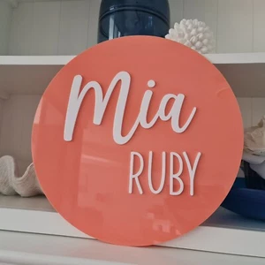 Double layer Round Acrylic Birthday Sign | 21st | Milestone Sign | Business Logo - Picture 1 of 7