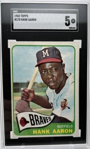 1965 Topps #170 Hank Aaron SGC 5 Ex (Cert #: 2052443) - Picture 1 of 5