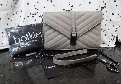 Bolso sin asas Botkier Dakota acolchado en niebla bandolera ultra suave gris NUEVO Foto 1 de 4