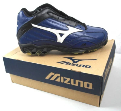 Botines/zapatos de béisbol de metal Mizuno de 9 clavos G3 medianos nuevos en caja picos softbol - talla 16 Foto 1 de 4