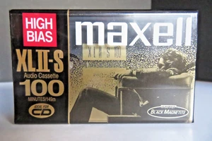VINTAGE Maxell® XLII-S 100 Mins High Bias Blank Audio Cassette Tape NEW Sealed - Picture 1 of 12