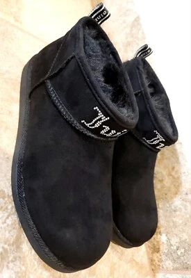 Juicy Couture | Kerri Women’s Fur Black Microsuede Ankle Boots Size 6 | NEW! 💖 - Image 1 of 4