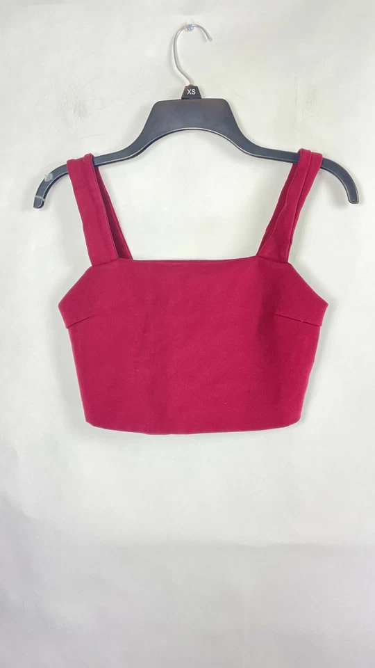 Тишина + шум укороченный Майка женщин Топ рубашка бордовый размер средний          - Изображение 1 из 4