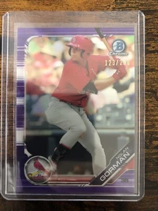 2019 Bowman Chrome - Purple Nolan Gorman - 123/250 BCP-221 - Picture 1 of 3