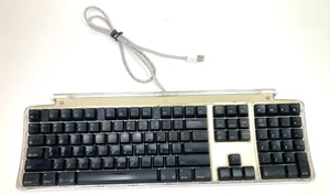 Vintage Apple M7803 Pro USB Wired Keyboard Clear Black 2000 - Bild 1 von 13
