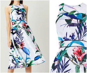 ex Coast Floral Full Midi Races Party Prom Formal Cocktail Occasion Dress RRP169 - Picture 1 of 6
