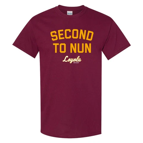 Loyola University Chicago Ramblers Second to Nun Sister Jean T Shirt - Maroon Cover