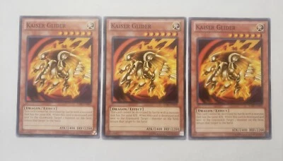3x Kaiser Glider Yugioh Monster Cards The Best Set Deal - Image 1 of 2
