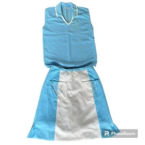 Vintage 50s/60s Golf Tennis Skort Set Haymaker Nylon Top And Skirt - Picture 1 of 10