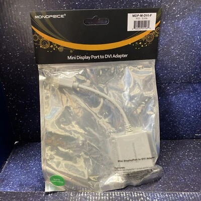 Monoprice Mini DisplayPort 1.1 to DVI Adapter, White - Free Shipping - Image 1 of 2
