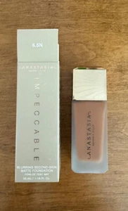 ANASTASIA BEVERLY HILLS Impeccable Blurring Matte FOUNDATION Shade 6.5N NIB - Picture 1 of 10
