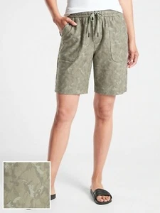 Athleta Farallon Stratum Camo Bermuda Gr. 2 Bio Baumwolle Midrise atmungsaktiv - Bild 1 von 10