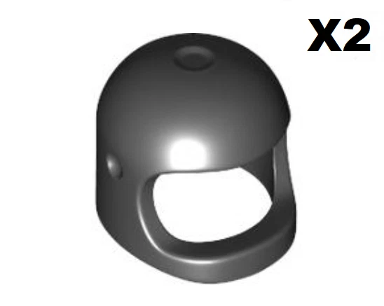 Lego ® Lot 2 Casque Cosmonaute Espace Noir Black Space Helmet Headgear 50665 NEW