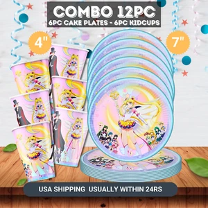 ANIME SAILOR MOON cupcake toppers Birthday Party Decoration Supplies cake plate - Picture 1 of 93