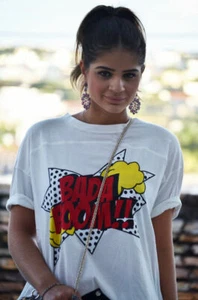 CAMISETA ZARA BLANCA BADA BOM TALLA M FAVORITA BLOGGERS - Imagen 1 de 7