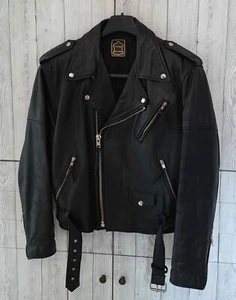 Lederjacke Motorrad Modeka Rockebilly Police Größe L Echtleder - Bild 1 von 7