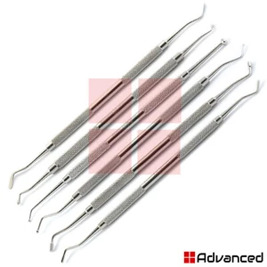 6Pcs Dental Amalgam Filling Instruments Composite Flat Plastic Restorative Tools - Picture 1 of 7