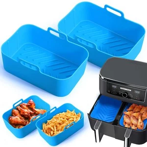 Air Fryer Silicone Liners - 2Pcs Reusable Silicone Pot for Ninja Foodi DZ201/ - Picture 1 of 7