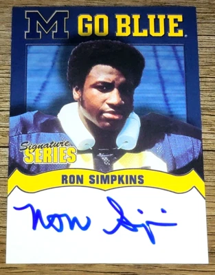 TK Legacy Michigan Wolverines MGB50 Ron Simpkins Autograph - Image 1 of 2