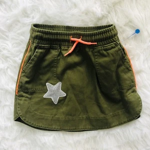 Cat & Jack Girls Army Olive Green Twill Drawstring Cargo Skirt Sz XS, S, M, XL - Picture 1 of 12