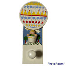 Vntg Hand-Painted Wooden Nursery Charm Peg Heartline Hot Air Balloon Made/Italy