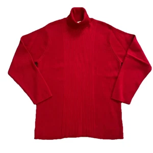 Talbots Merino Wool Ribbed Turtleneck Red Women’s 1X Quiet Luxury Classic Italy - Picture 1 of 8