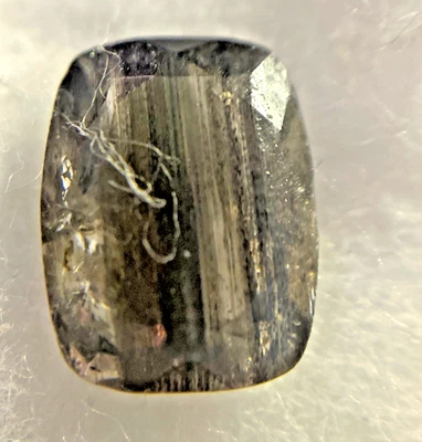 Scapolite Faceted Cushion-Cut 12x9x5mm 3.85tcw Rutile Golden Brown - Image 1 of 4