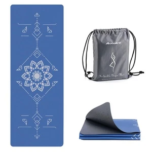 Foldable Yoga Mat for Travel - Super Non Slip Fitness & Exercise Mat Packable... - Picture 1 of 9