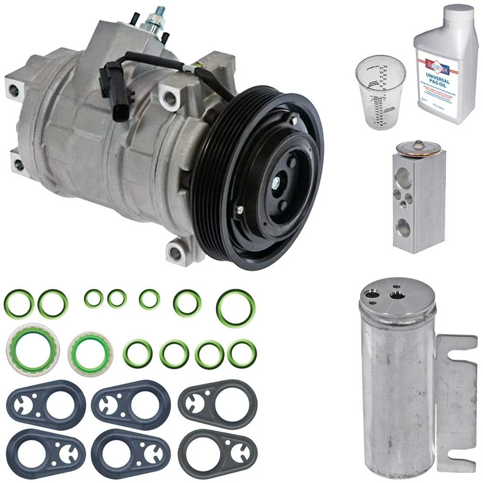 Omega AC Compressor w/ A/C Repair Kit For Chrysler Pacifica 2004 2005 2006 - Image 1 of 1
