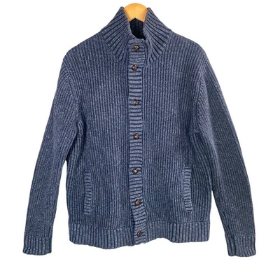 Vintage Cardigan Sweater Mens XL Ribbed Knit Preppy Old Money Normcore Layering - Image 1 of 4