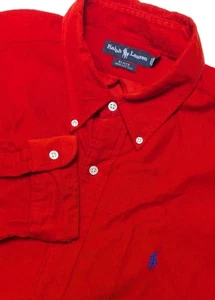Vintage Polo Ralph Lauren Blake Cord Button Down Hemd Orange Herren XXL - Bild 1 von 7