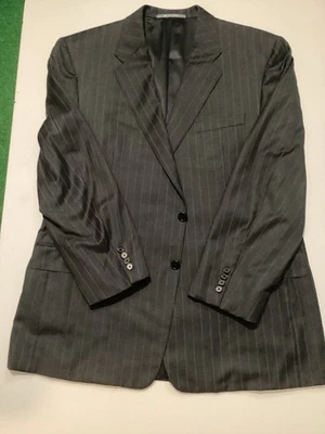 Ing Loro Piana Suit Jacket Coat 46R Mens 100% Wool Super 130s Black - Image 1 of 4