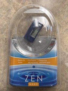 Creative Zen Nano 512 MB MP3/WMA Player mit UKW Radio - Blau Brandneu Versiegelt 2005 - Bild 1 von 3