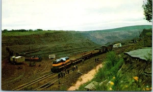 Loading Train Cars at An Iron Mine in Northern Minnesota Postcard - Picture 1 of 2