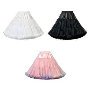 Women Petticoat Skirt Comfortable Short Tutu Slips for Gown Fancy Dress Prom - Picture 1 of 19