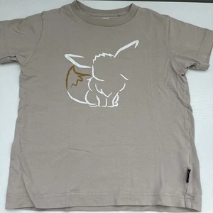 Uniqlo x Pokemon Eevee T-shirt Beige Size Youth 7-8 - Picture 1 of 6